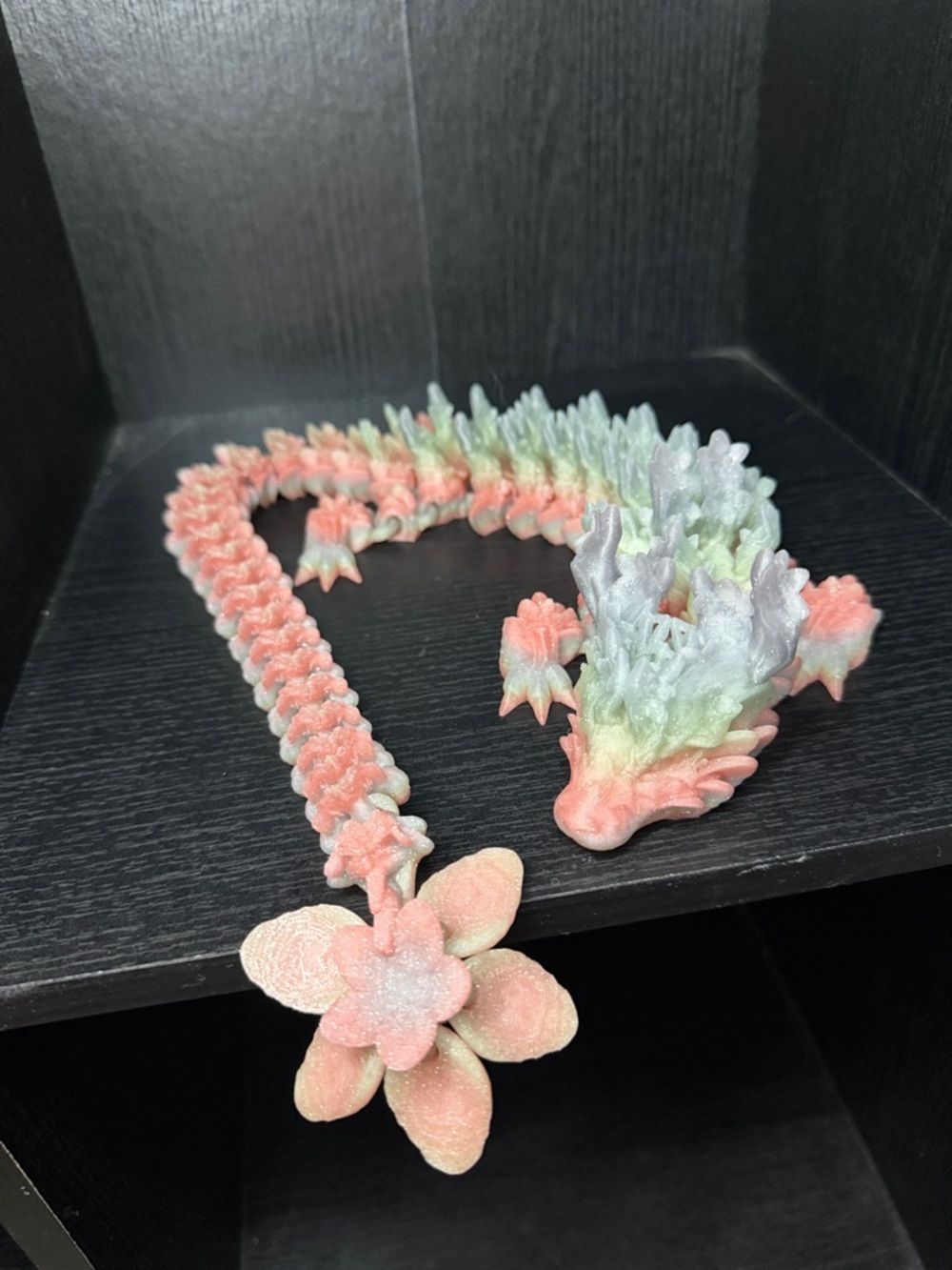 Large 3D printed glitter Cherry Blossom dragon